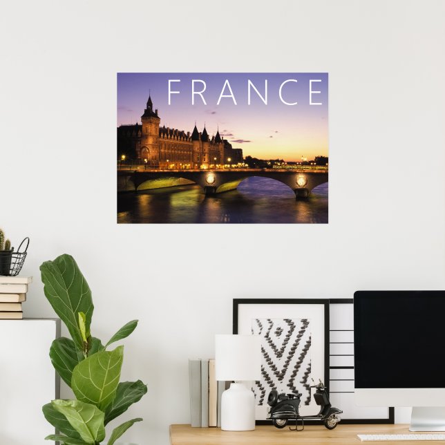 Poster Congresso no Rio Sena | Paris, França (Escritório em casa)