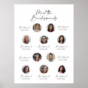 Poster Conheça as Bridesmaids Photo Display Sign 10 pesso