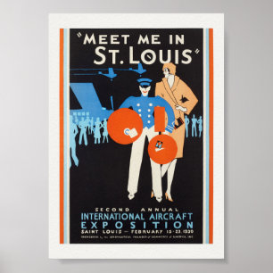 Poster Conheça-Me em Cartaz Antigo de St. Louis 1930