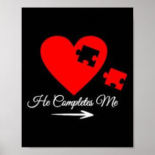Poster Conjunto Combinado Marido Esposa Namorado Namorada