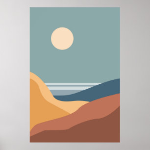 Poster Conjunto contemporâneo abstrato