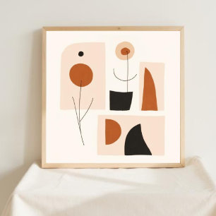 Poster Conjunto de Arte Geométrica Feminina V