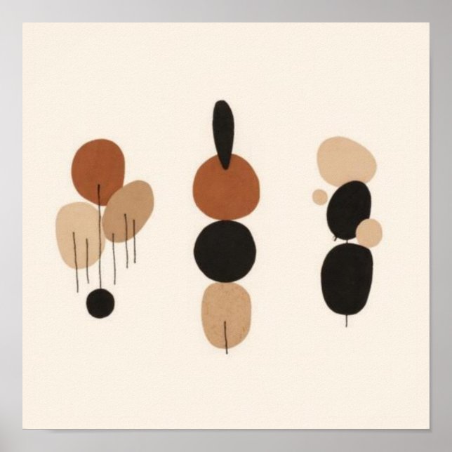 Poster Conjunto de Arte Geométrica Feminina X (Frente)