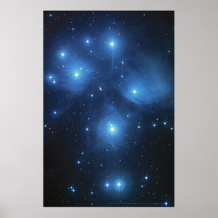 Poster Conjunto de estrela 18x12 de Pleiades (16x11)