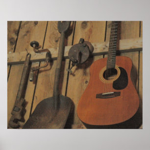 Póster Conjunto de ferramentas acústico