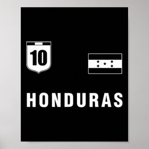 Poster Conjunto de Honduras Azul Roupas de Honduras Desig