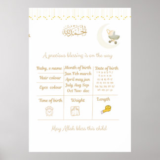 Poster Conjunto de Jogos de Previsão para Chás de Bebê Is