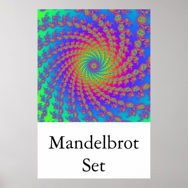 Póster Conjunto de Mandelbrot (espiral de 15 braços) (Frente)