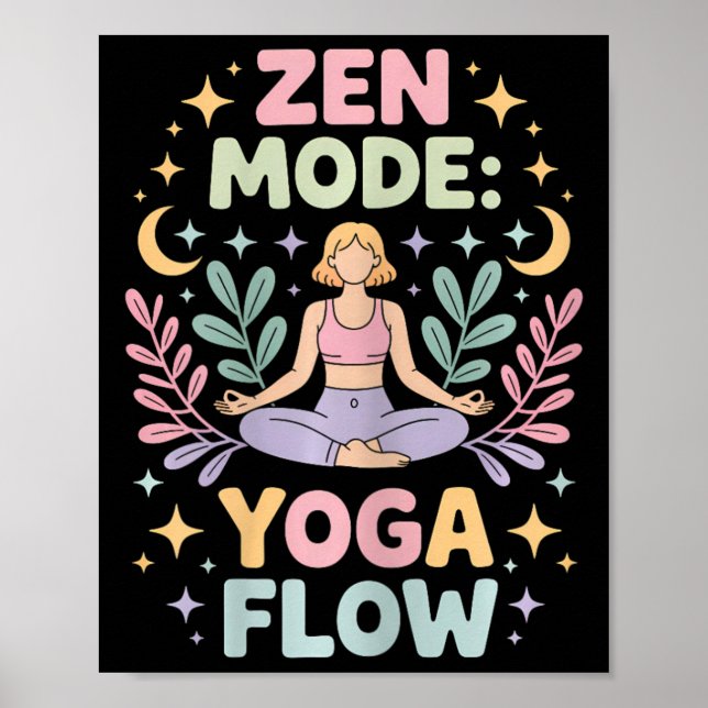 Poster Conjunto de Meditação Retro Fluxo de Yoga no Modo  (Frente)