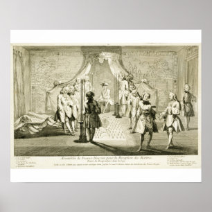 Póster Conjunto de pedreiro livres para a iniciação do