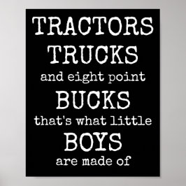 Poster Conjunto de pôsteres do que os meninos são feitos