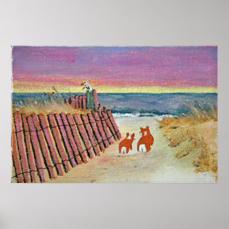 Póster Conjunto de praia