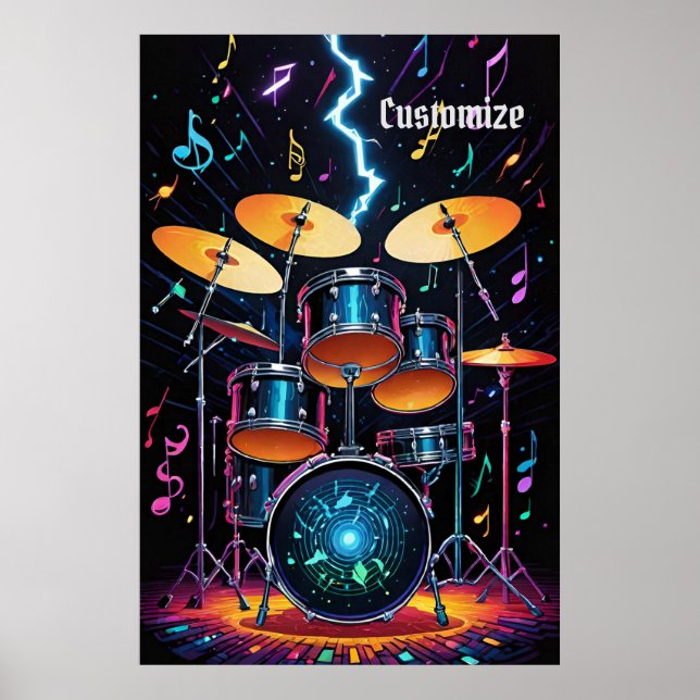 Poster Conjunto de Tambores de Cymbals de Status (Frente)