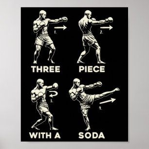 Poster Conjunto de três peças de refrigerante para lutado