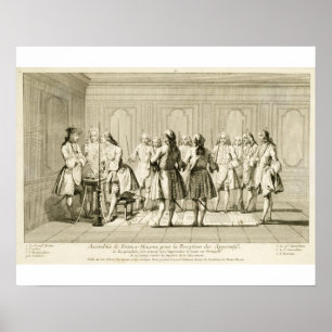 Póster Conjunto dos pedreiro livres para iniciar um