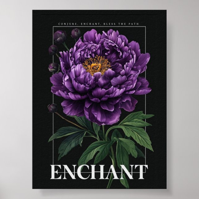 Poster Conjure Enchant Bless the Path Purple Peony  (Frente)