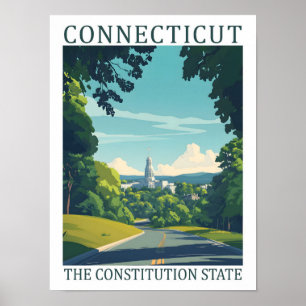Poster Connecticut, Constituição - Viagem de Arte de Esta