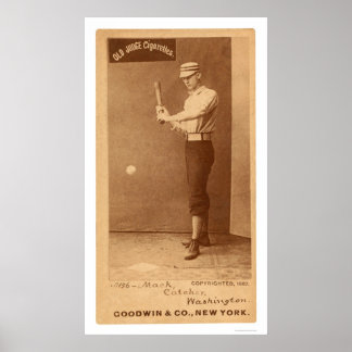 Póster Connie Mack Baseball 1887