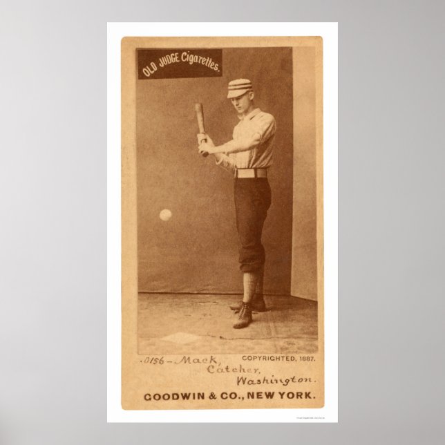 Póster Connie Mack Baseball 1887 (Frente)