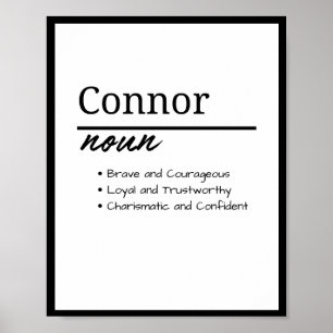 Poster Connor, Definição de Nome Personalizado de Menino