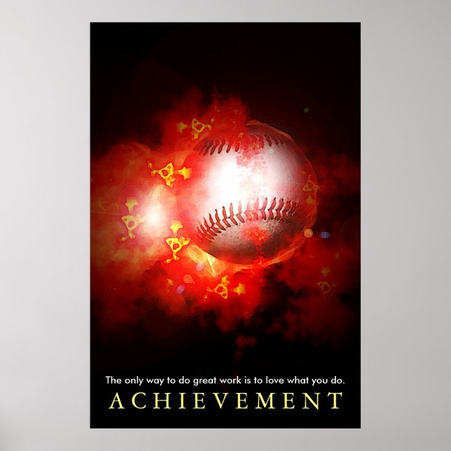 Poster Conquista Baseball em Chamada Motivacional (Frente)