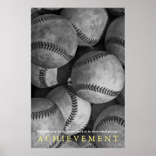 Poster Conquista Baseball Motivacional