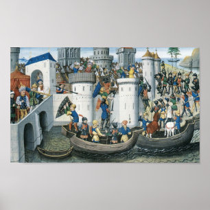 Poster Conquista de Constantinopla pelos cruzados, 1204