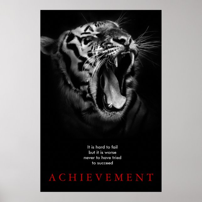 Poster Conquista Motivacional Tiger (Frente)