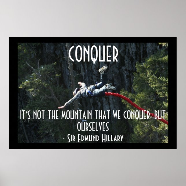 Póster Conquistar Cota Motivacional Salto de Paraquedas E (Frente)