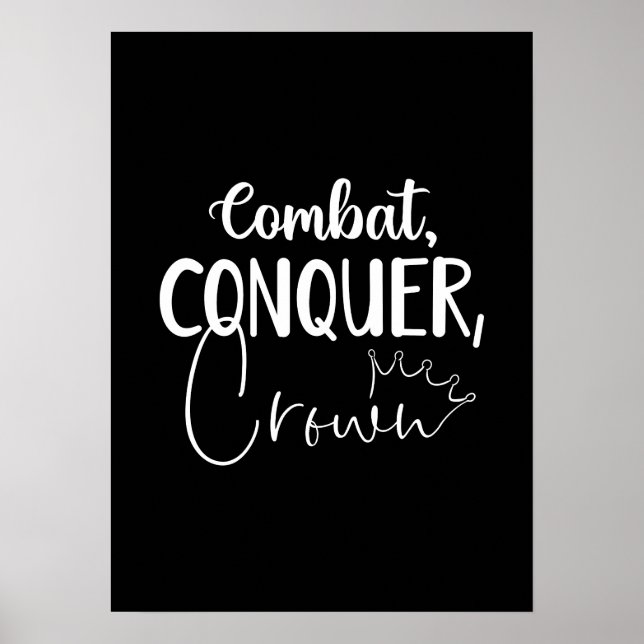 Poster Conquiste, Coroa - Motivação do Sucesso do Hustle  (Frente)