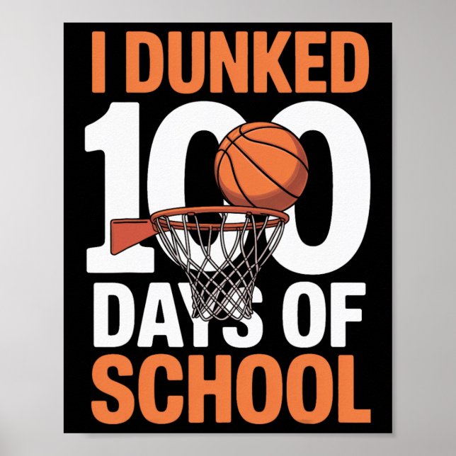 Poster Conquistei 100 Dias de Escola Sketll Achievement (Frente)