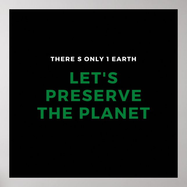 Poster Consciência ambiental pare as mudanças climáticas (Frente)