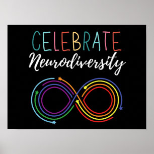 Poster Consciência Autismo Mês Celebra Neurodiversidade