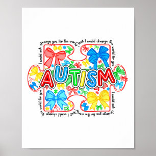 Poster Consciência Autismo Não Te Mudei Para A Wo