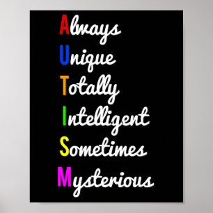 Poster Consciência Autismo Sempre Única