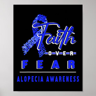 Poster Consciência da Alopecia Fé Sempre Supera o Medo 