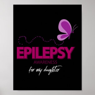 Poster Consciência da Epilepsia Bonita Para A Minha Filha