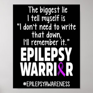 Poster Consciência da Epilepsia Escreva Guerreiro Epiléti