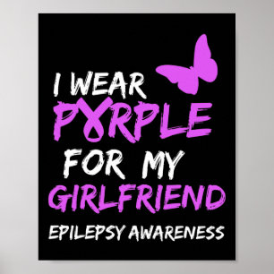 Poster Consciência da epilepsia Eu visto Roxo para a minh