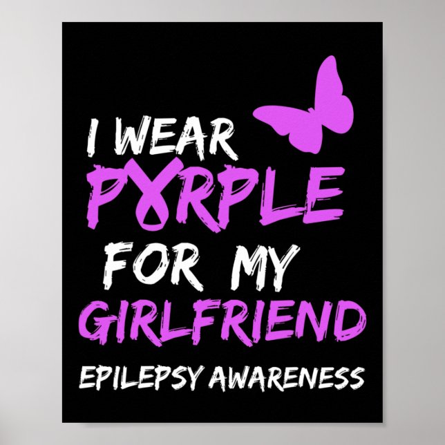 Poster Consciência da epilepsia Eu visto Roxo para a minh (Frente)