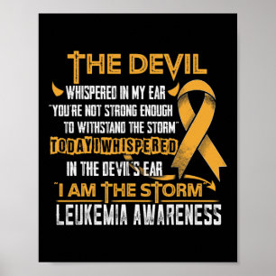 Poster Consciência da leucemia Eu sou o Diabo das Tempest