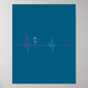 Poster Consciência da Prevenção do Suicídio Ponto e Vírgu