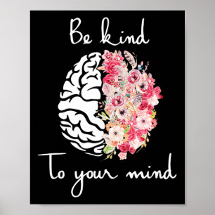 Poster Consciência da Saúde Mental Autocuidado Seja Genti
