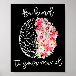Poster Consciência da Saúde Mental Autocuidado Seja Genti