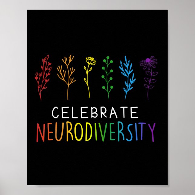 Poster Consciência da Saúde Mental Neurodiversidade Autis (Frente)