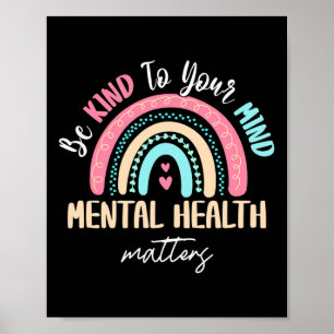 Poster Consciência da Saúde Mental Problemas de Saúde Men