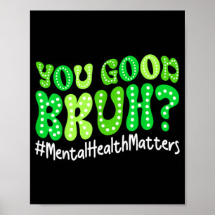 Poster Consciência da Saúde Mental Retro Groovy Você Está