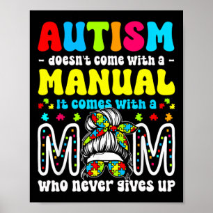 Poster Consciência do Autismo 2025 não vem com um manual 