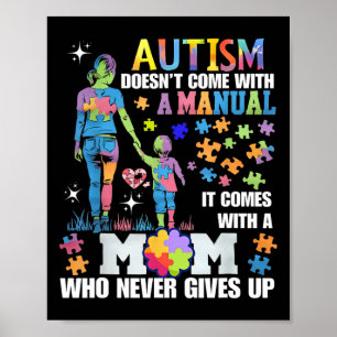 Poster Consciência do Autismo 2025 não vem com um manual 