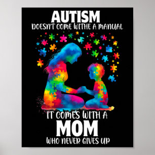 Poster Consciência do Autismo 2025 não vem com um manual 